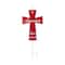 Glitzhome® 32" Patriotic Americana Double-Sided Metal Cross Yard Stake